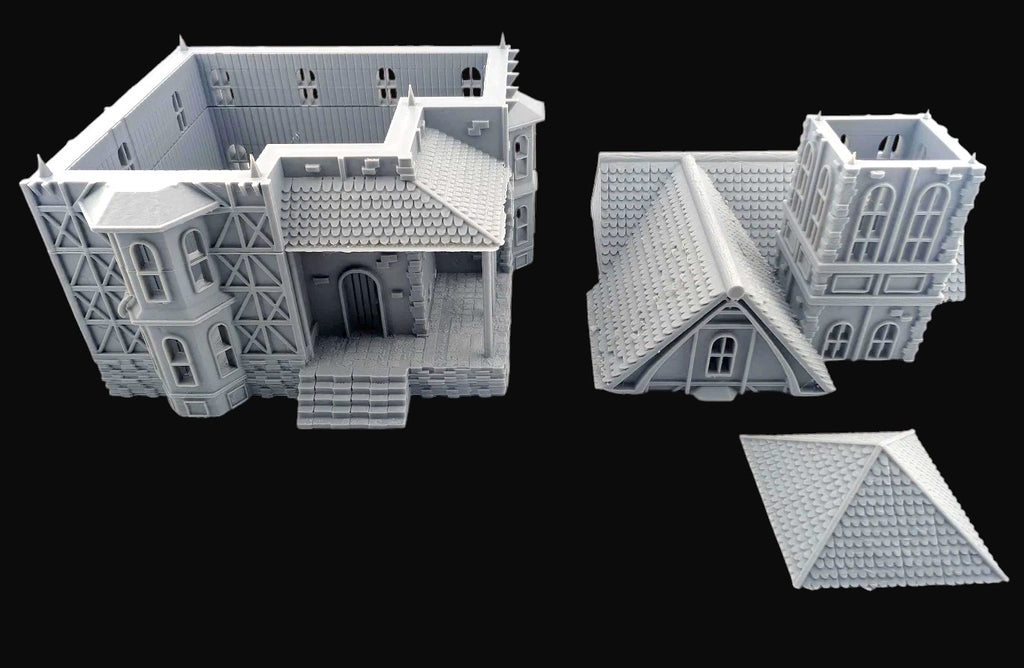 3D Printed Medieval Gothic Fantasy Wargaming Terrain DnD Building 15mm - 36mm Scale